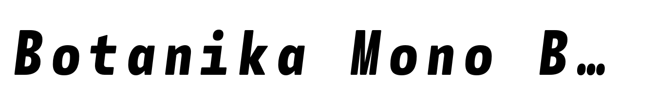 Botanika Mono Bold Italic